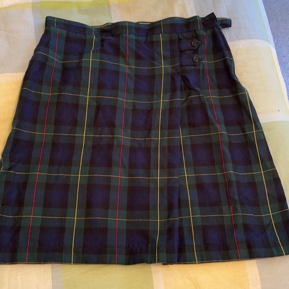 Lands End uniform plaid skirt